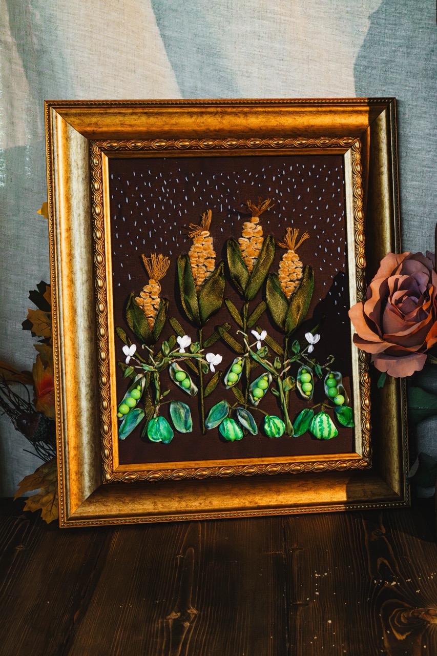 Corn embroidery